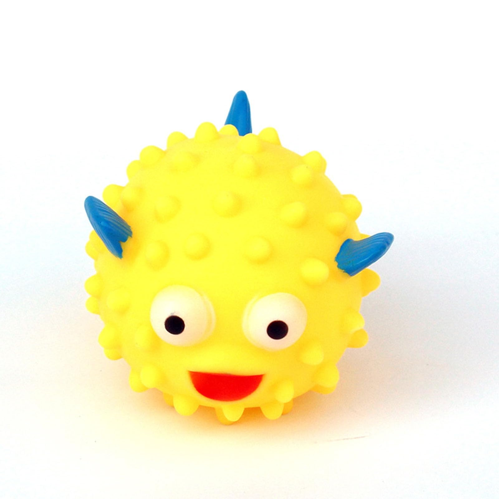 Durable Pet Teething Toy for Dogs & Cats - Interactive Chew Toy with Sound for Small & Medium Puppies - Safe Molar Relief for Teething Pets (Yellow) - Perfect for Puppy Training & Dental Health