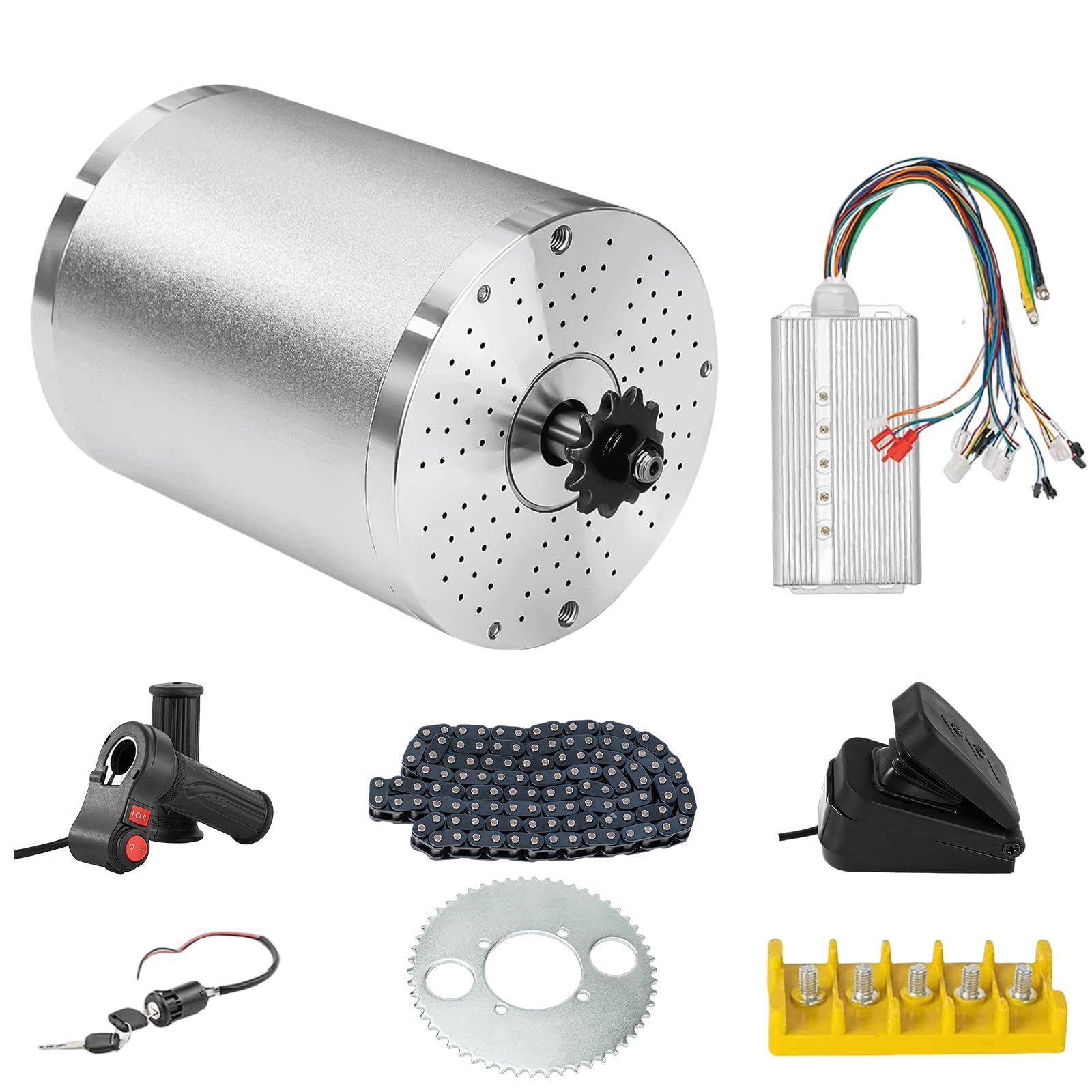 3000W 72V Brushless DC Motor Kit with 50A High Power Controller - Perfect for Electric Scooters, Go Karts & DIY EV Projects