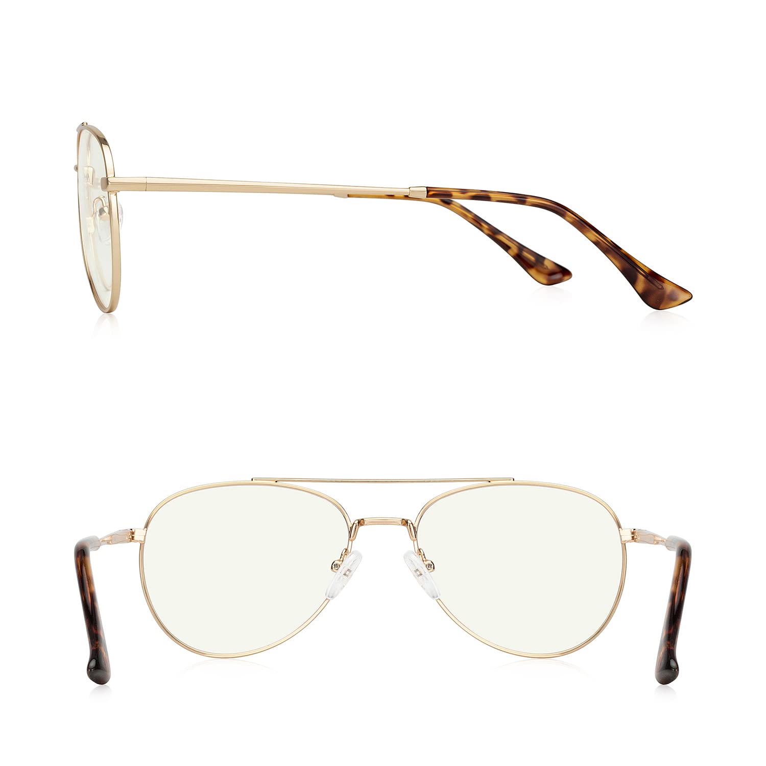 Blue Light Blocking Aviator Glasses for Men & Women - Computer & Reading Use