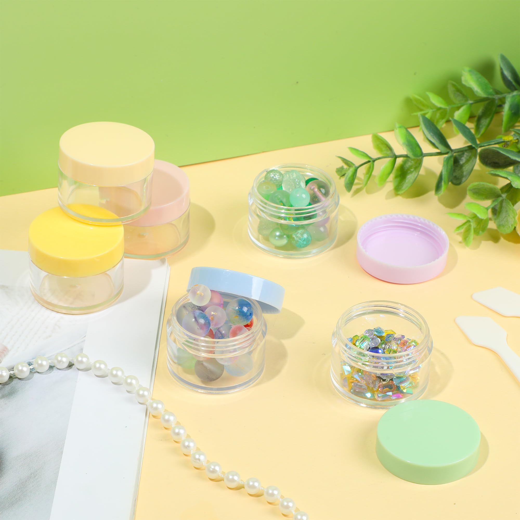RONRONS 6-Pack 0.5oz (15ml) Leak-Proof Travel Jars with Lids - Small Cosmetic Containers for Cream, Lotion, Moisturizer, Lip Balm & Samples - Perfect for Toiletries, Makeup, Skincare & Travel Essentials