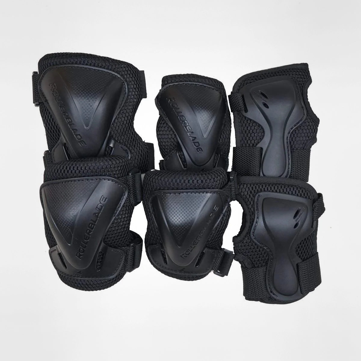 Rollerblade Evo Gear Junior Black Protective Pad Set for Kids - Knee, Elbow & Wrist Guards for Inline Skating Safety