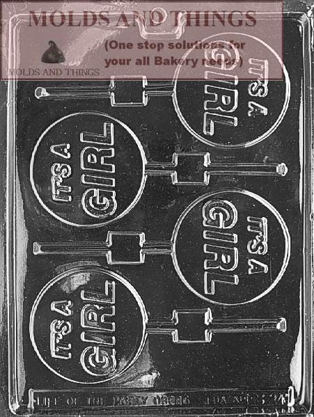 Baby Girl Chocolate Candy Mold - Lolly Candy Making Kit with Copyrighted Instructions | Perfect for Baby Showers, Birthdays & DIY Treats