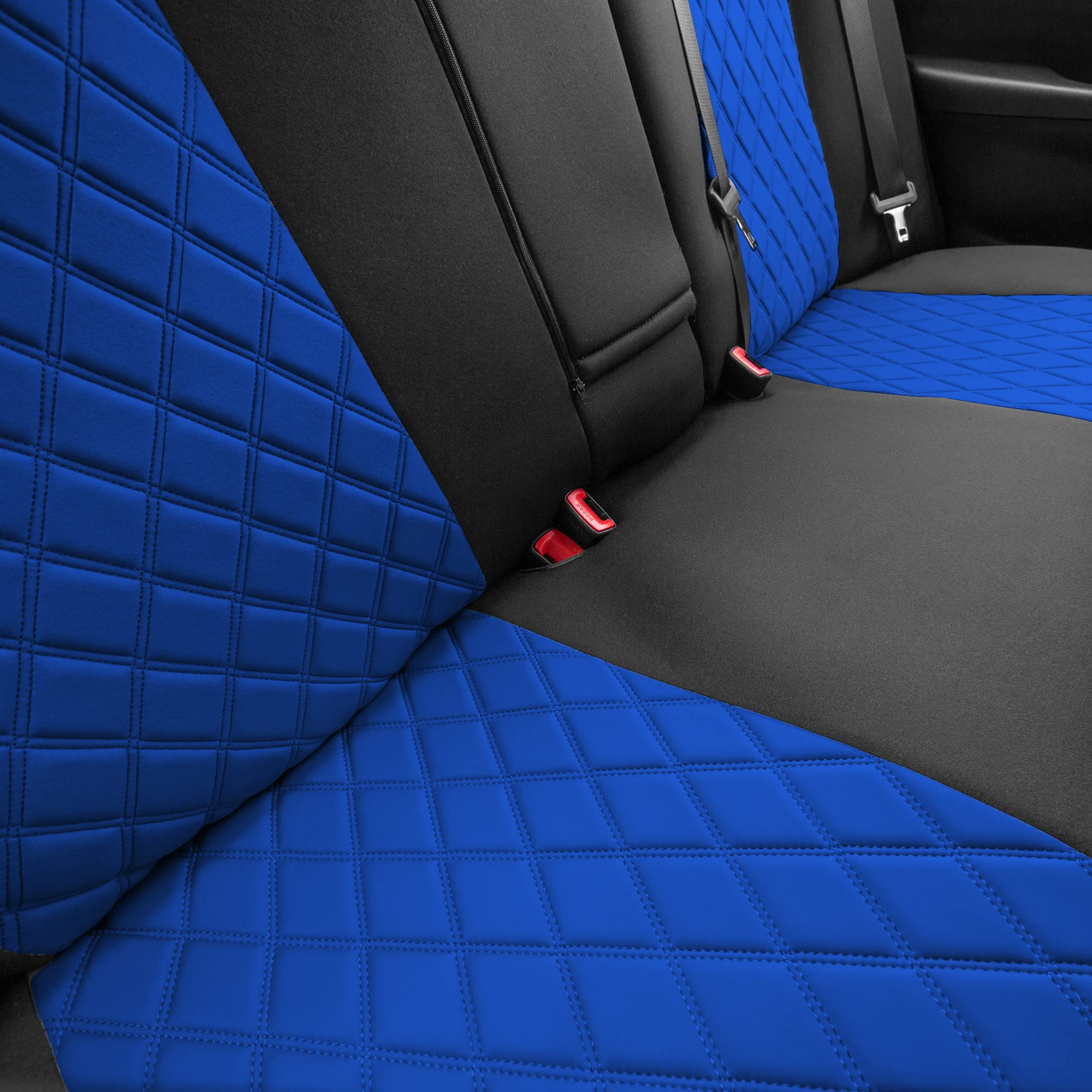 Custom Fit Neoprene Seat Covers for Toyota Camry LE/SE/XSE/XLE (2012-2017) - Waterproof Blue Car Seat Covers Full Set | Durable Interior Accessories for Road Trips & Daily Commute