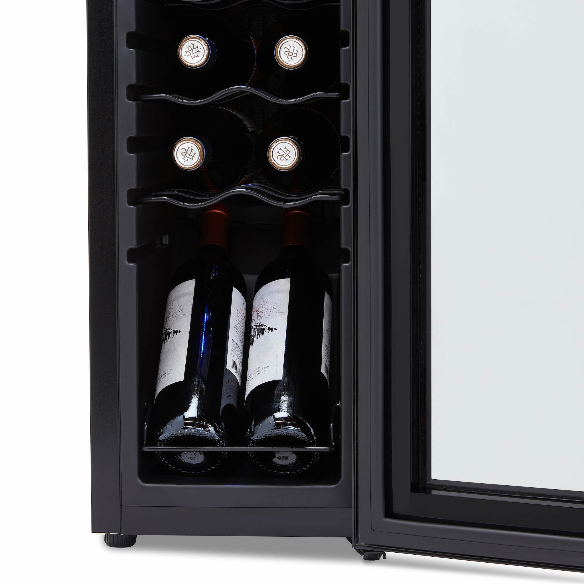 Luma® 12 Bottle 9.9 Black Freestanding Wine Cooler Refrigerator - Perfect for Home Bar, Kitchen, or Dining Room Wine Storage