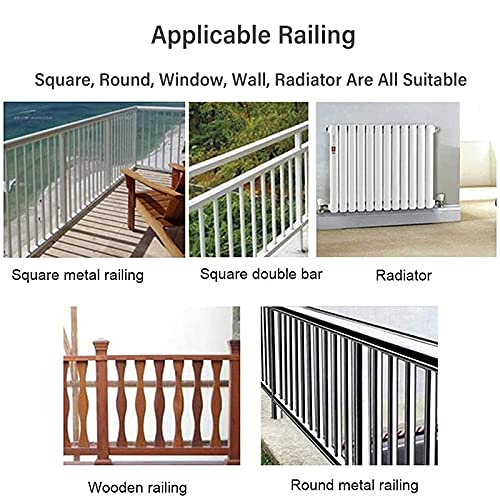 Adjustable Folding Hanging Table for Outdoor & Indoor Use - Space Saving Balcony Railing Table with 5 Height Settings - Perfect for Patio, Garden, Deck & Coffee Side Tables (Brown, 120x37cm) - Ideal for Small Spaces, Apartments, Camping & RV Living