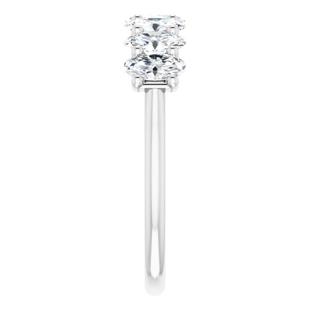 1.47 Carat Oval Cut Diamond Wedding Band - Trellis Style Engagement Ring for Women - Perfect for Bridal, Anniversary & Special Occasions