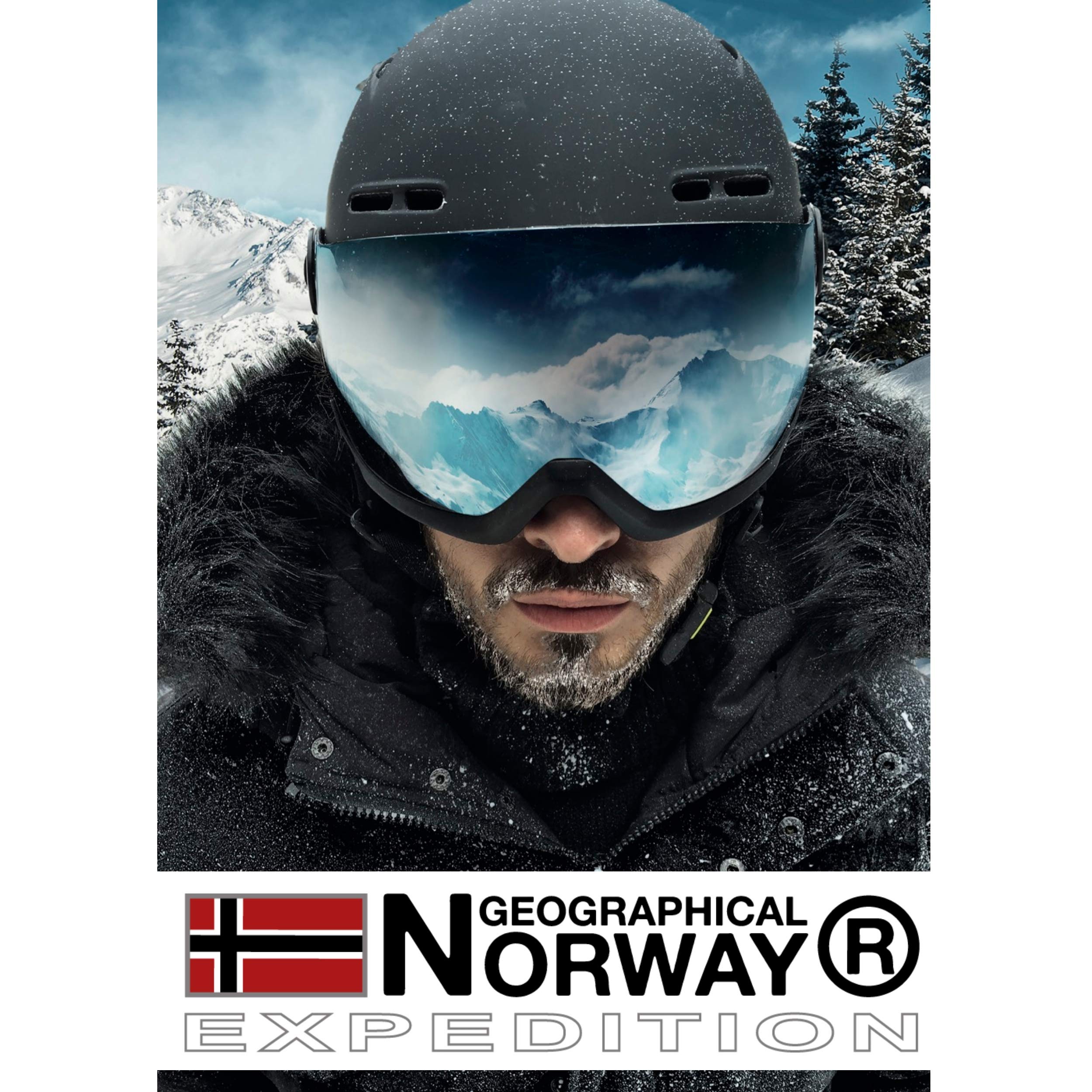 Geographical Norway Men's Tangata Softshell Jacket with Matching Hood - Waterproof Windproof Winter Coat for Hiking & Outdoor Activities