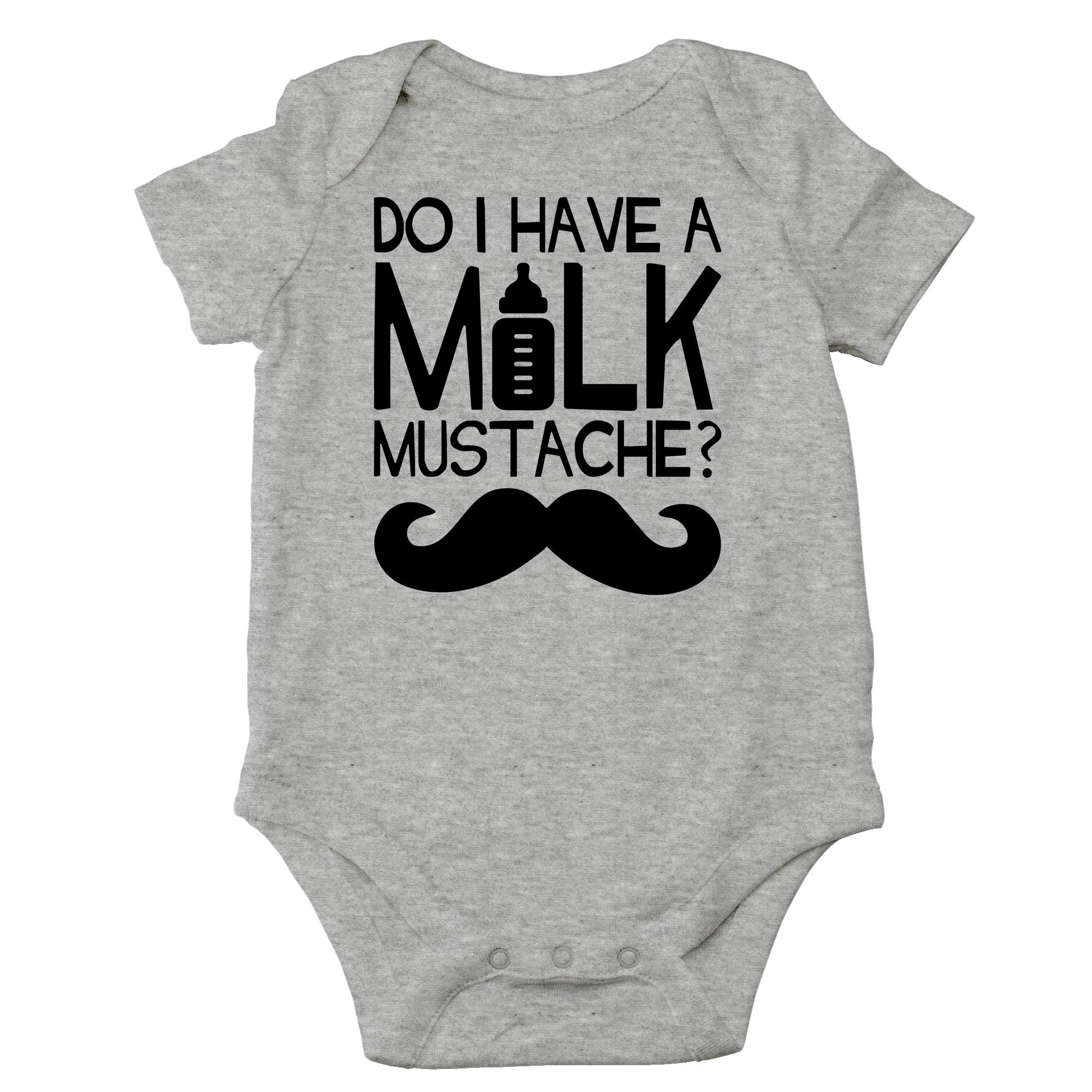 CBTwear Funny 'Do I Have a Milk Mustache?' Baby Bodysuit - Cute Newborn Outfits for Boys & Girls - Perfect for Photo Shoots, First Birthdays & Playdates