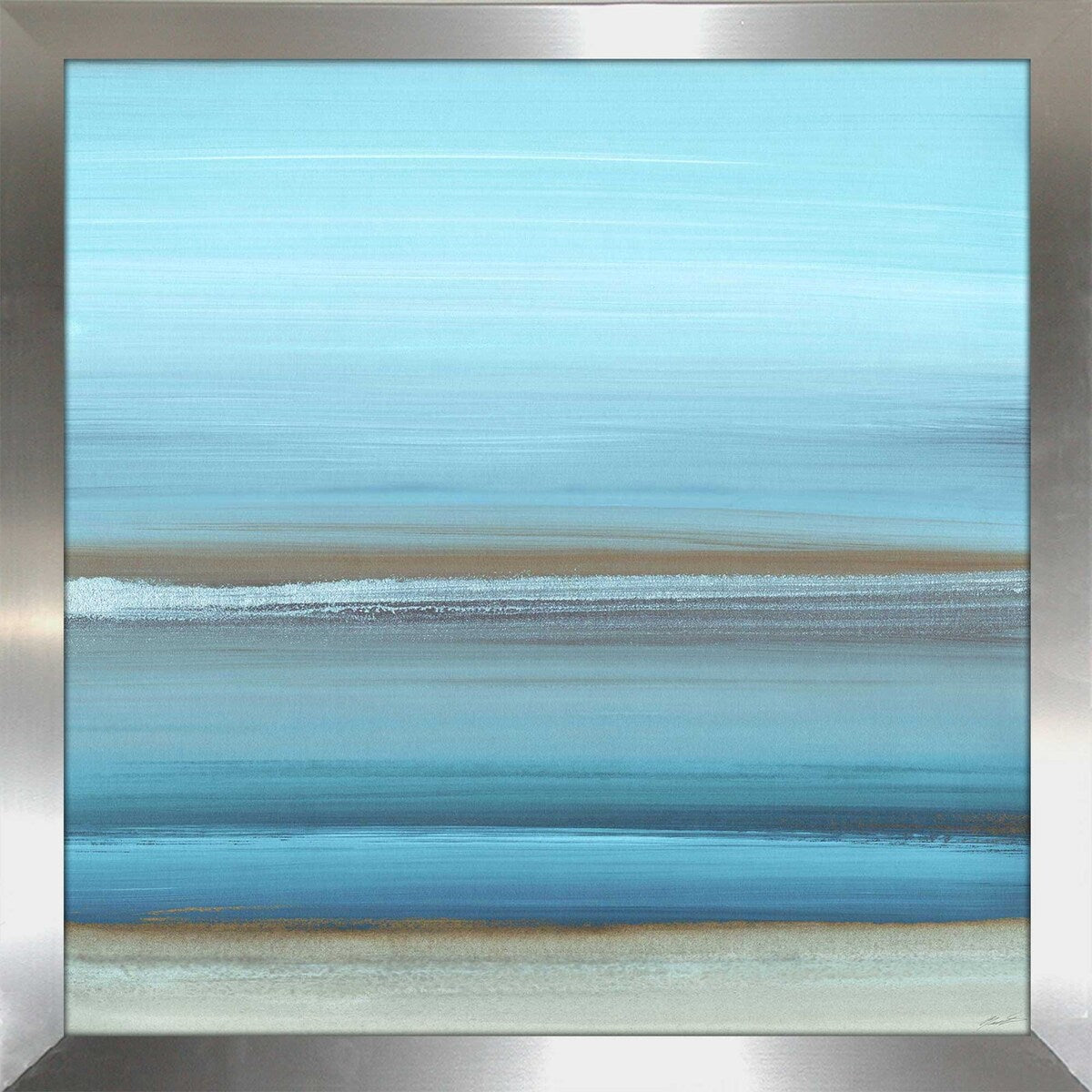 Square by the Sea I - John Butler Print on Acrylic Panel - Coastal Wall Art for Beach House Decor & Living Room