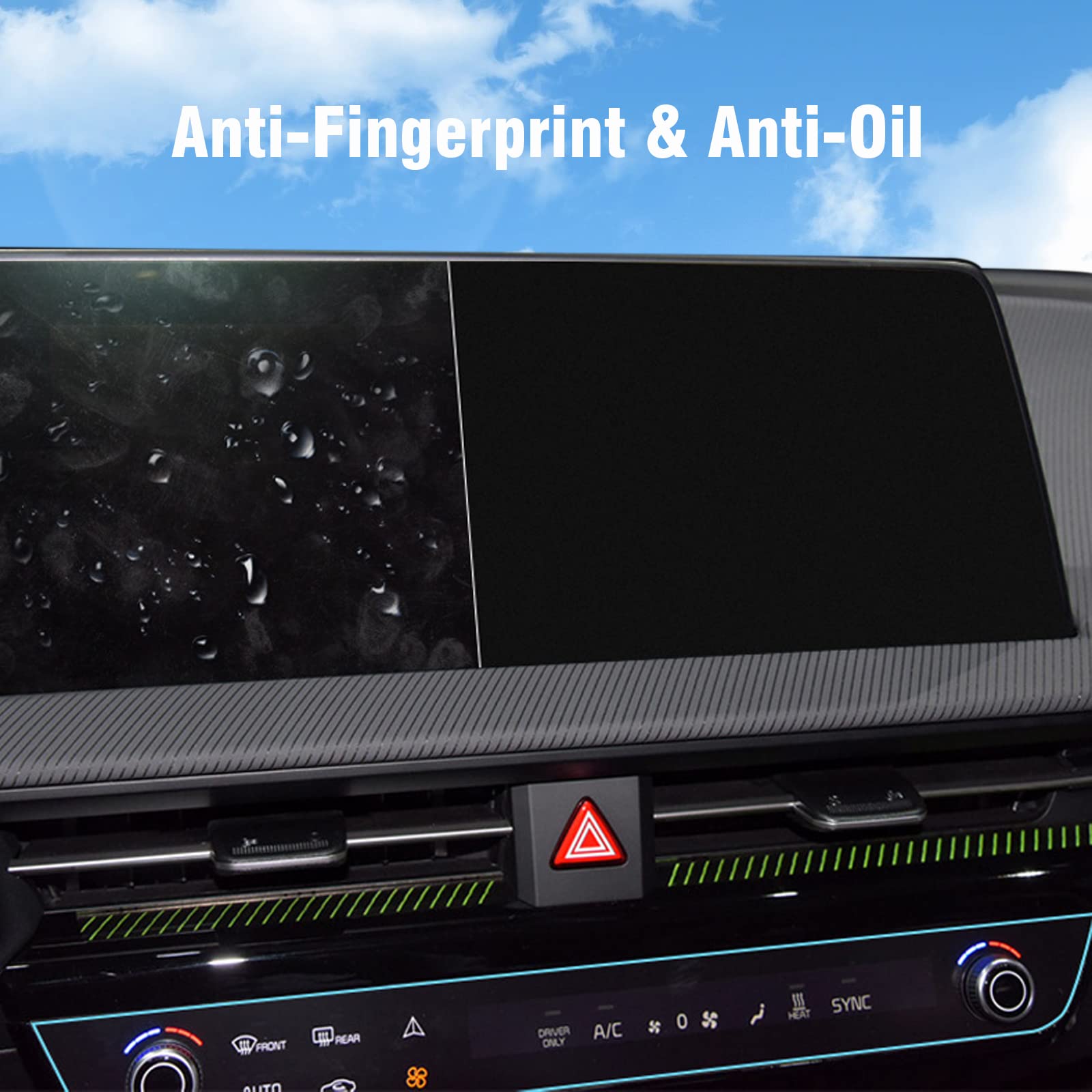 Premium Anti-Scratch LCD Screen Protector Set for KIA EV6 (2022-2023 Models) - Includes Touch Screen & Climate Control Protectors (2-Pack) - Perfect for Daily Driving, Road Trips & Touchscreen Protection