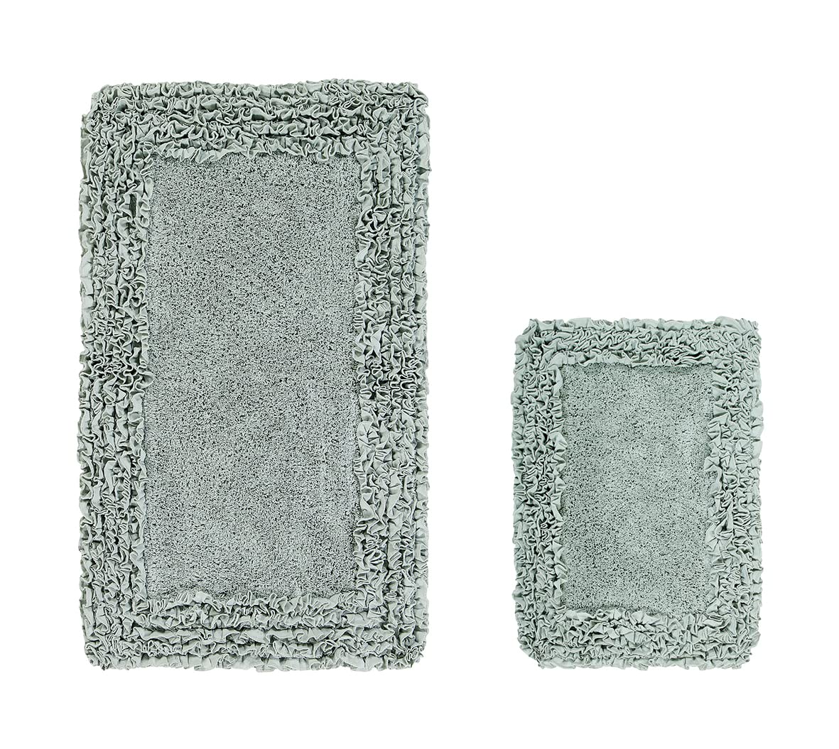 Better Trends Shaggy Border Collection - 2 Piece Bathroom Rug Set (17
