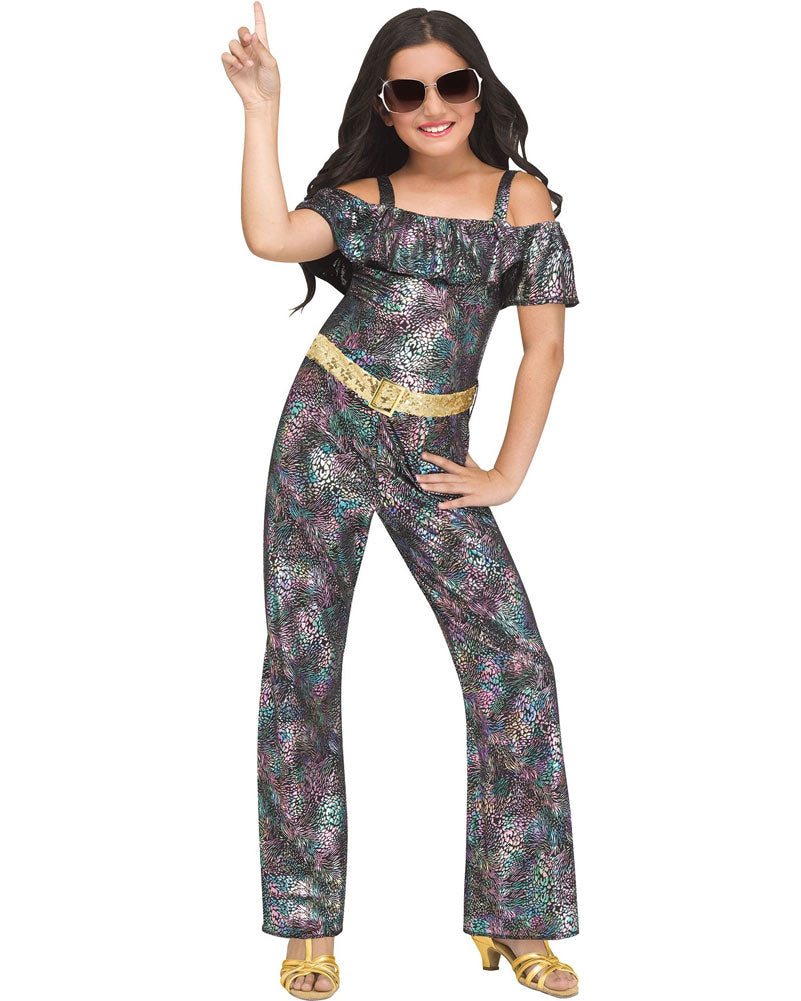 70s Disco Doll Girls Costume - Retro 1970s Disco Party Outfit for Women & Teens - Perfect for Halloween, Theme Parties & Dance Performances