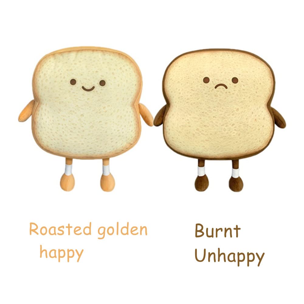 NatureMan Toast Bread Pillow - Funny Bread Shaped Plush Toy Pillow for Kids & Adults, Soft Cute Stuffed Sofa Pillow for Home Bedroom Decor (Golden) - Perfect for Lounging, Gift Giving, and Cozy Home Decor