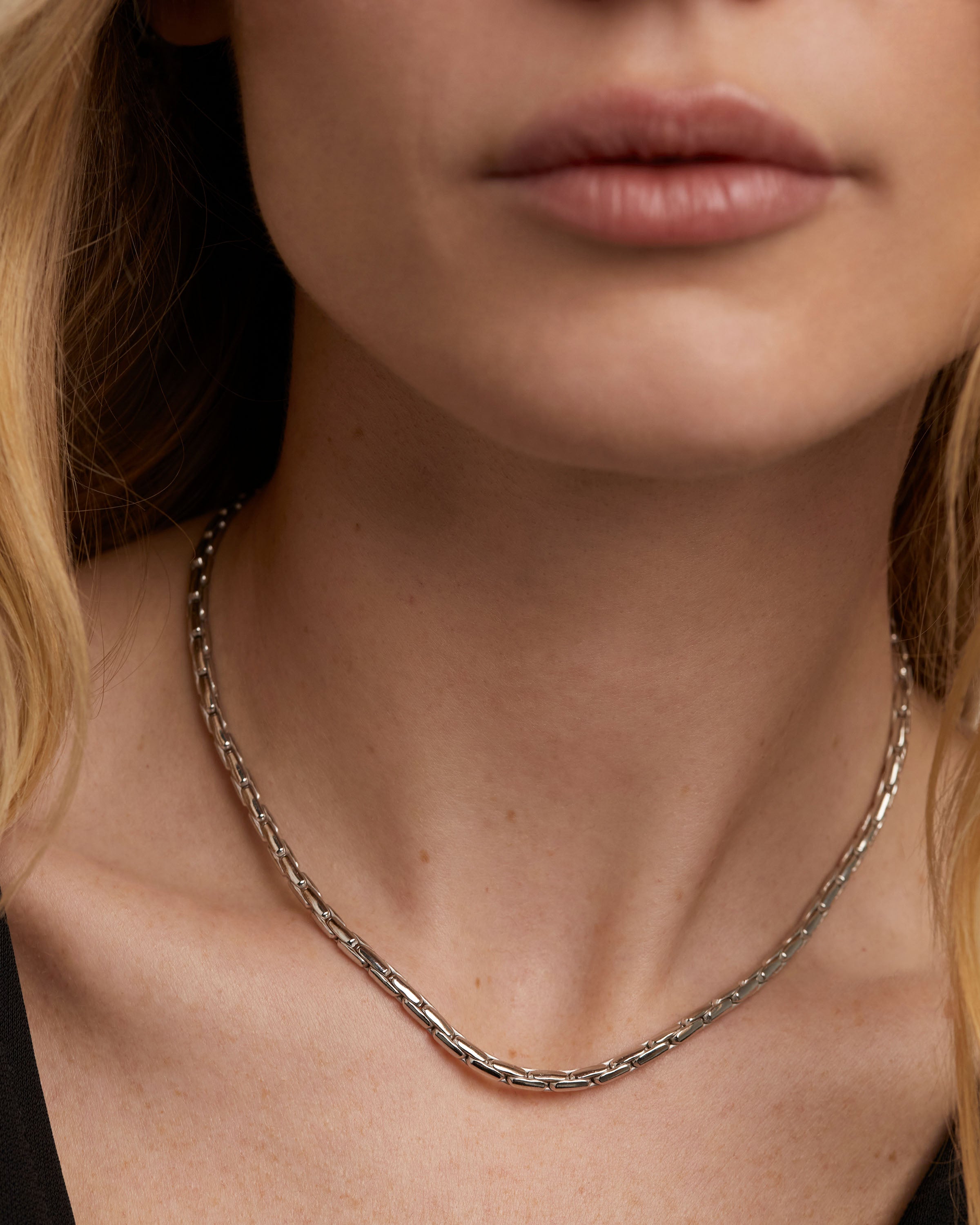 Large Boston Silver Chain Necklace for Women - Elegant 925 Sterling Silver Chunky Link Necklace | Perfect for Everyday Wear, Layering & Gift Giving
