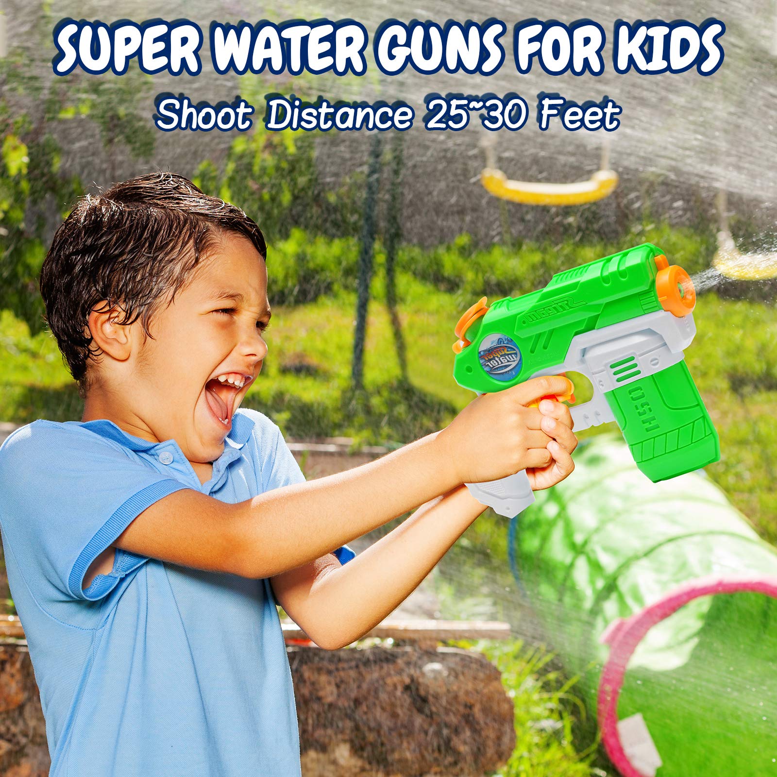 **6 Pack Water Guns for Kids - 220CC Large Capacity Squirt Guns with 15-20 Feet Range, Outdoor Water Blaster Toys for Boys & Girls - Perfect for Pool, Beach, Backyard Battles & Summer Water Fights**