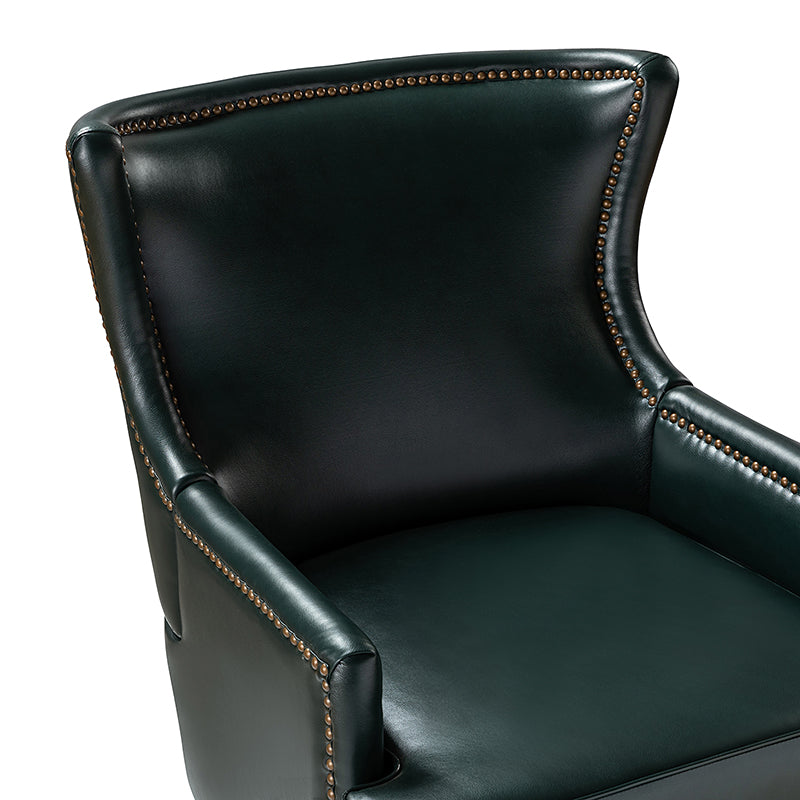 Mid Century Modern Vegan Leather Accent Armchair - Aurelia Stylish Lounge Chair for Living Room, Office & Reading Nook
