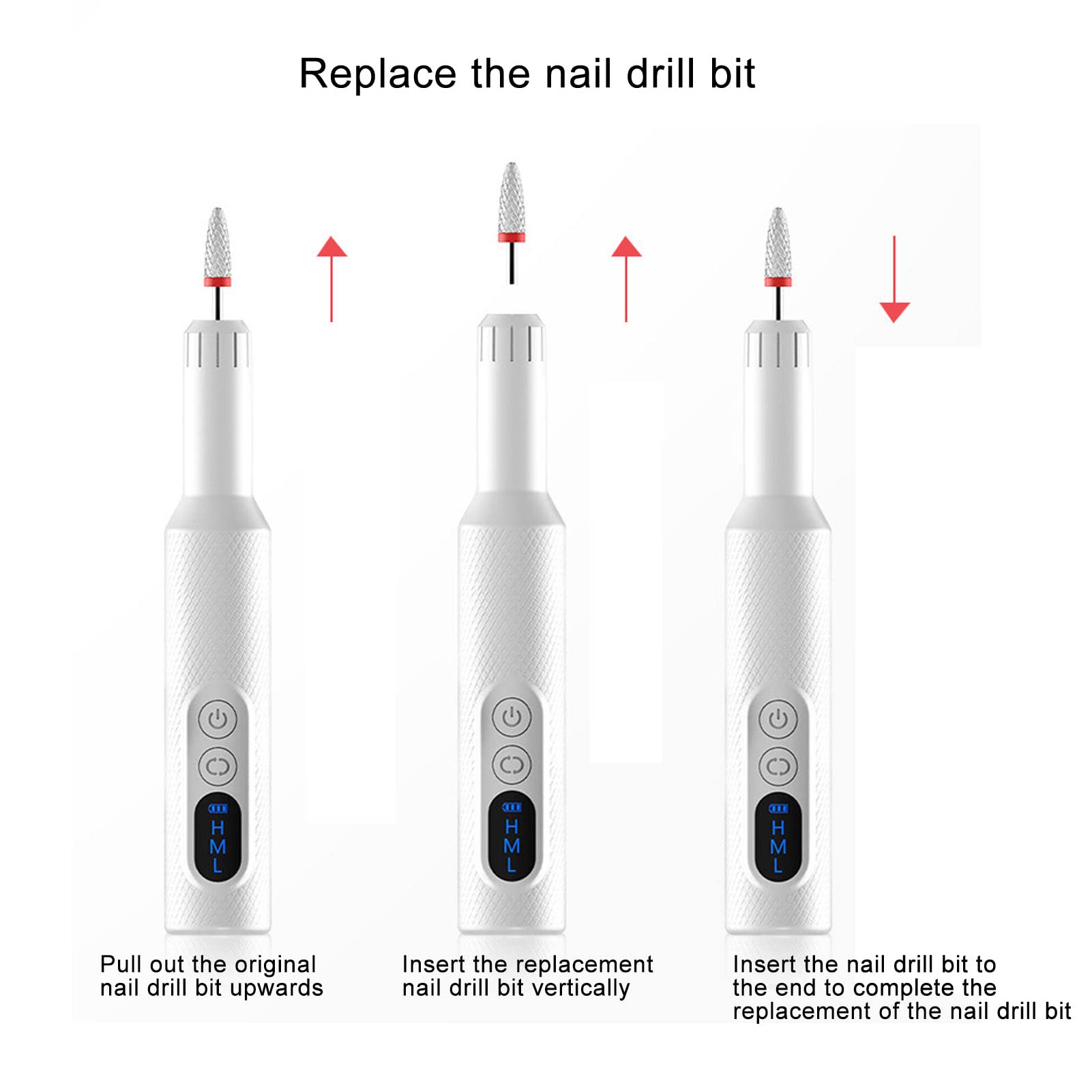 EXCLUZO Rechargeable Nail File - 18000RPM Professional Nail Drill Machine with Ergonomic Design for Salon & Home Use | Perfect for Nail Artists, DIY Manicures & Pedicures