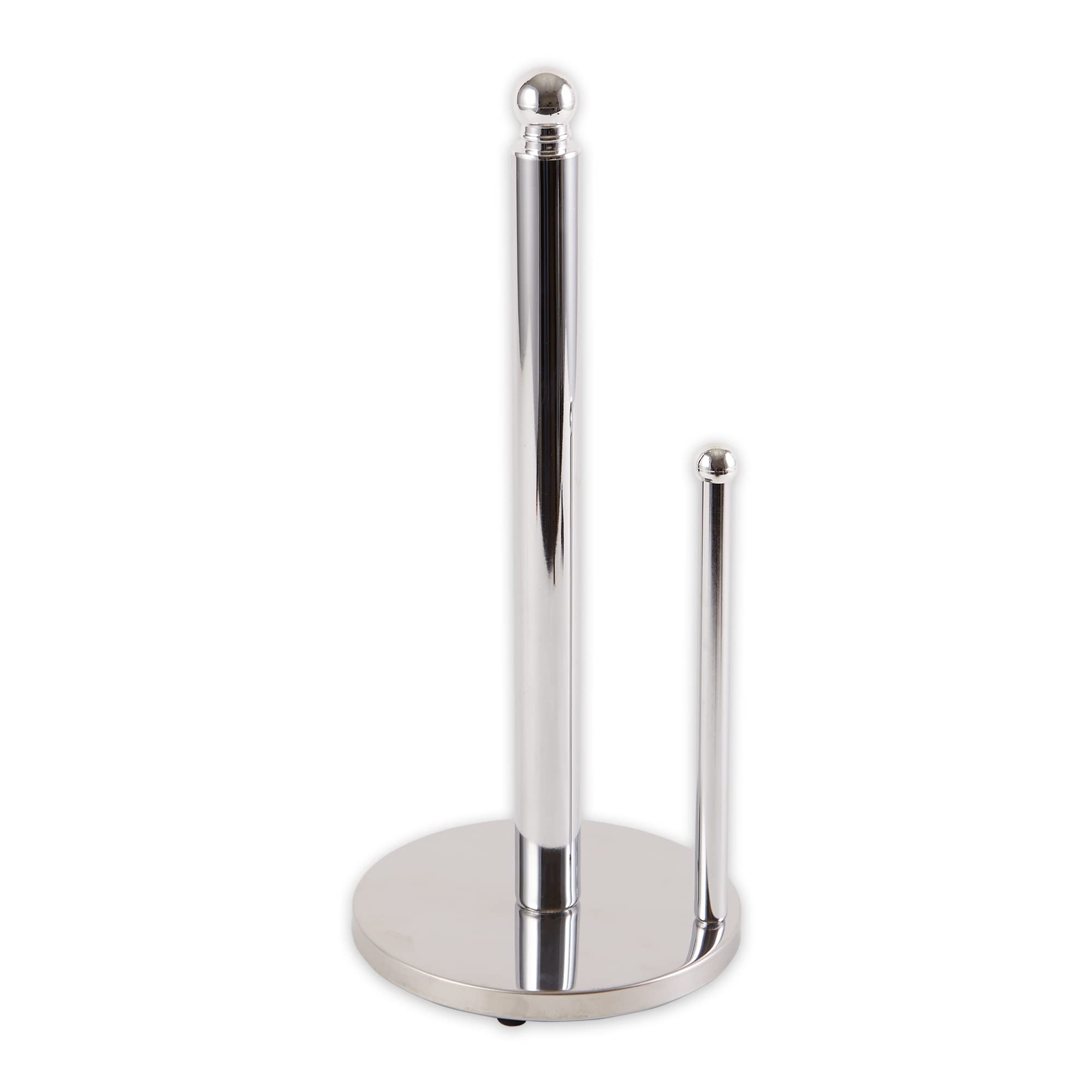 RSVP International Chrome Paper Towel Holder - 6x13.75 Inches, Stainless Steel Countertop Organizer for Kitchen, Office, Restaurant & Bathroom | Space-Saving & Durable Design