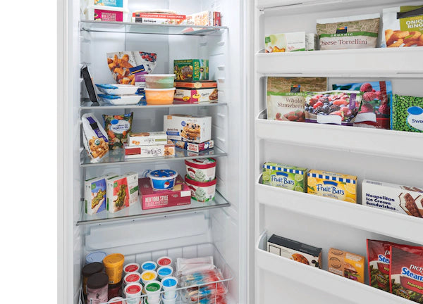 Frigidaire FRUF2020AW 20 Cubic Feet Upright Freezer - White, Energy Efficient Standalone Deep Freezer for Home, Garage, or Basement Storage
