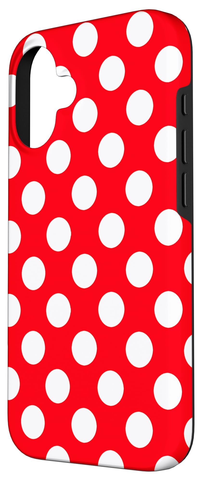 iPhone 16 Case - Red with White Polka Dots Design | Slim Protective Cover for iPhone 16 | Perfect for Everyday Use, Travel & Gift Giving