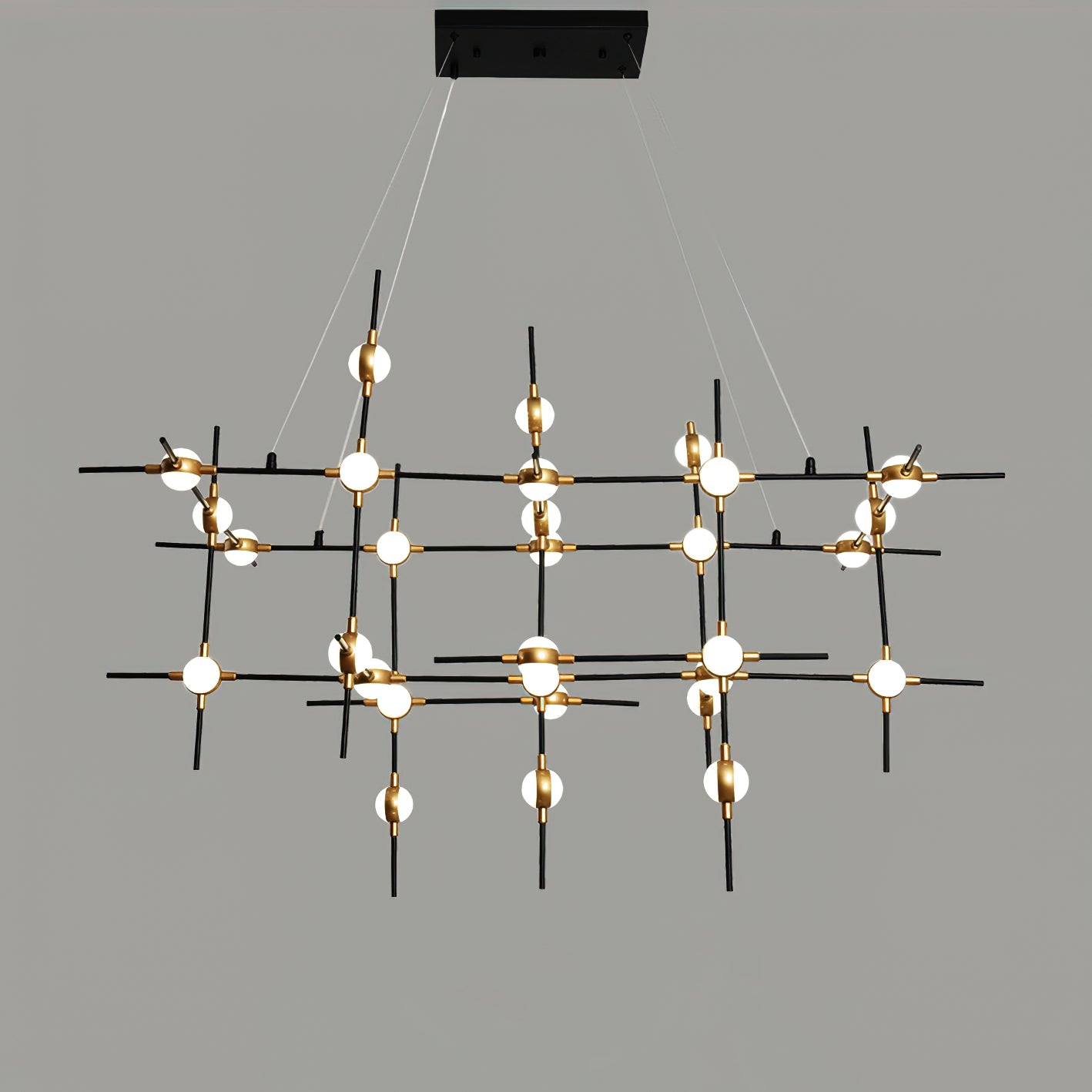 Dorney Floating Ball Chandelier - Modern Crystal Glass Ceiling Light Fixture for Dining Room, Living Room, Bedroom & Entryway | Elegant Home Decor Lighting for Weddings, Restaurants and Luxury Spaces