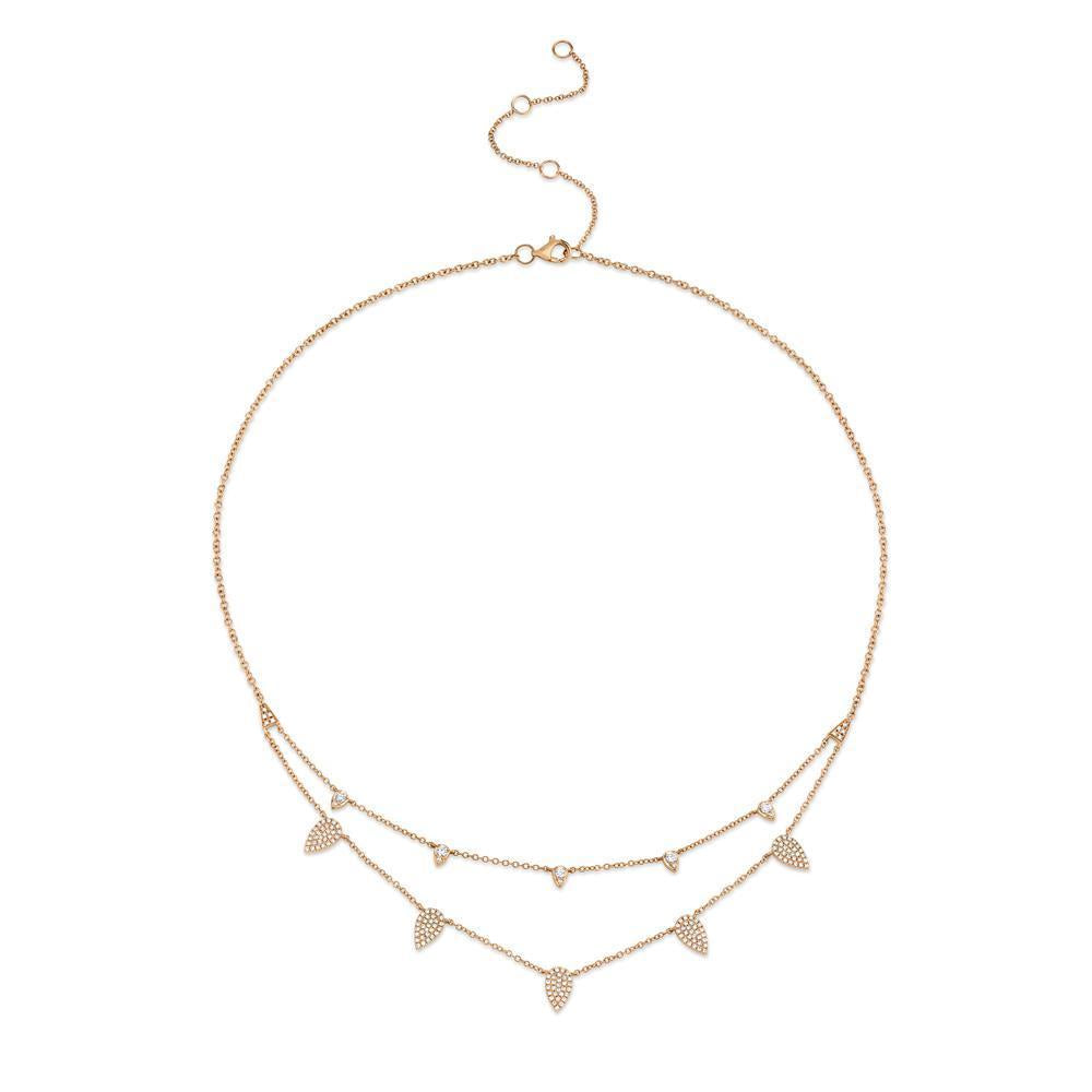 14K Gold 0.50ct Diamond Pavé Pear Shape Necklace for Women - Elegant Dainty Pendant Jewelry Gift for Anniversary, Valentine's Day & Special Occasions
