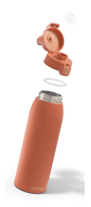 SIGG Shield Therm One 0.5L Insulated Water Bottle - Eco Red | BPA-Free Vacuum Flask for Hot & Cold Drinks | Perfect for Hiking, Gym & Office Use