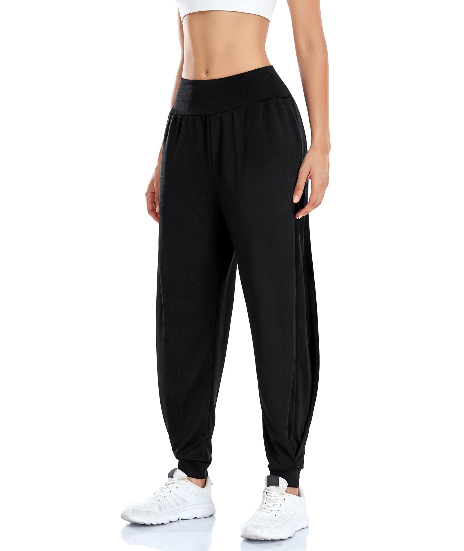 **Annenmy Women's High Waisted Sweatpants - Loose Fit Yoga Joggers with Pockets for Lounge, Workout & Casual Wear**    *Use Scenarios: Perfect for yoga, running, lounging at home, or casual outings – stylish and comfortable for everyday wear.*