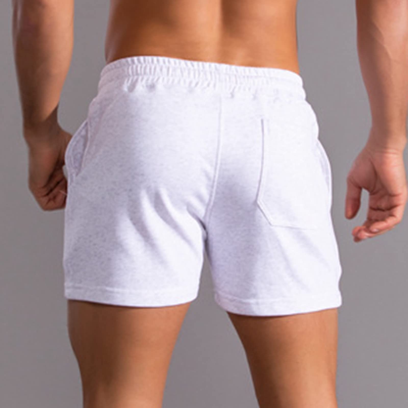 Men's Gym Shorts - Comfortable Cotton Elastic Waist Casual Sports Shorts for Running, Workout & Lounge | Breathable & Lightweight
