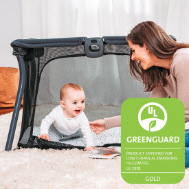 Chicco Alfa Lite Lightweight Travel Playard - Portable Baby Crib for Travel & Home Use, Midnight Blue - Perfect for Nursery, Daycare & On-the-Go Parents