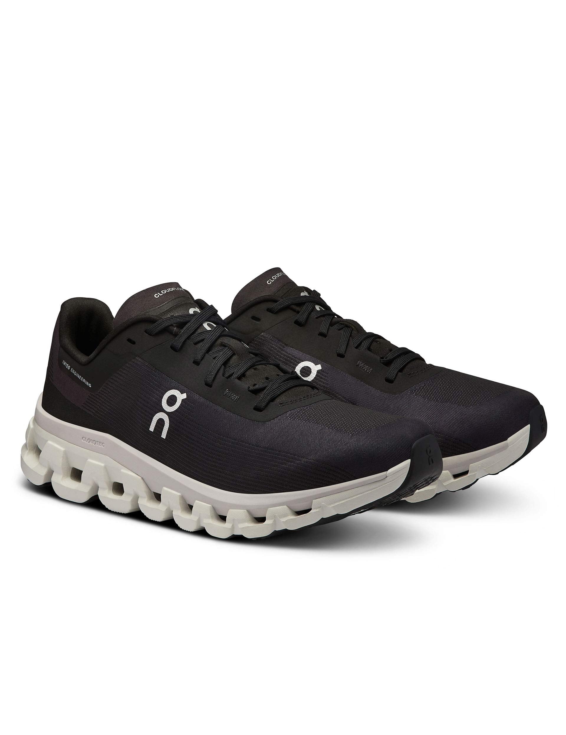 Cloudflow 4 Running Shoes - Black/White - Lightweight & Breathable for Men & Women - Perfect for Jogging, Gym Workouts & Daily Wear
