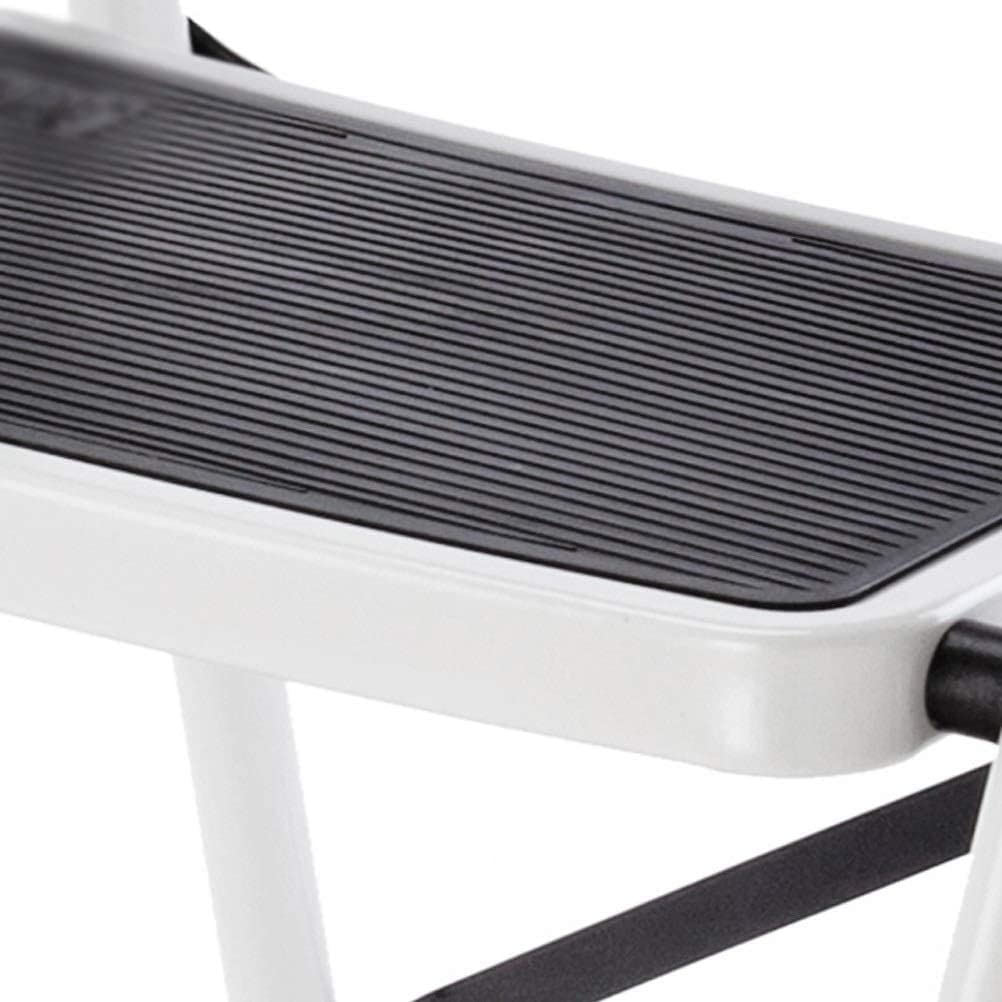 Portable Folding Ladder Stool, Anti-Slip Metal Step Stool with Handrail, Max Load 150kg - M06N (Size A) - Perfect for Home, Kitchen, Garage, and Office Use