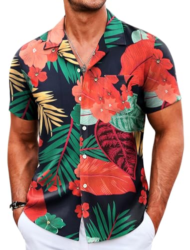 Floral Leaves Navy