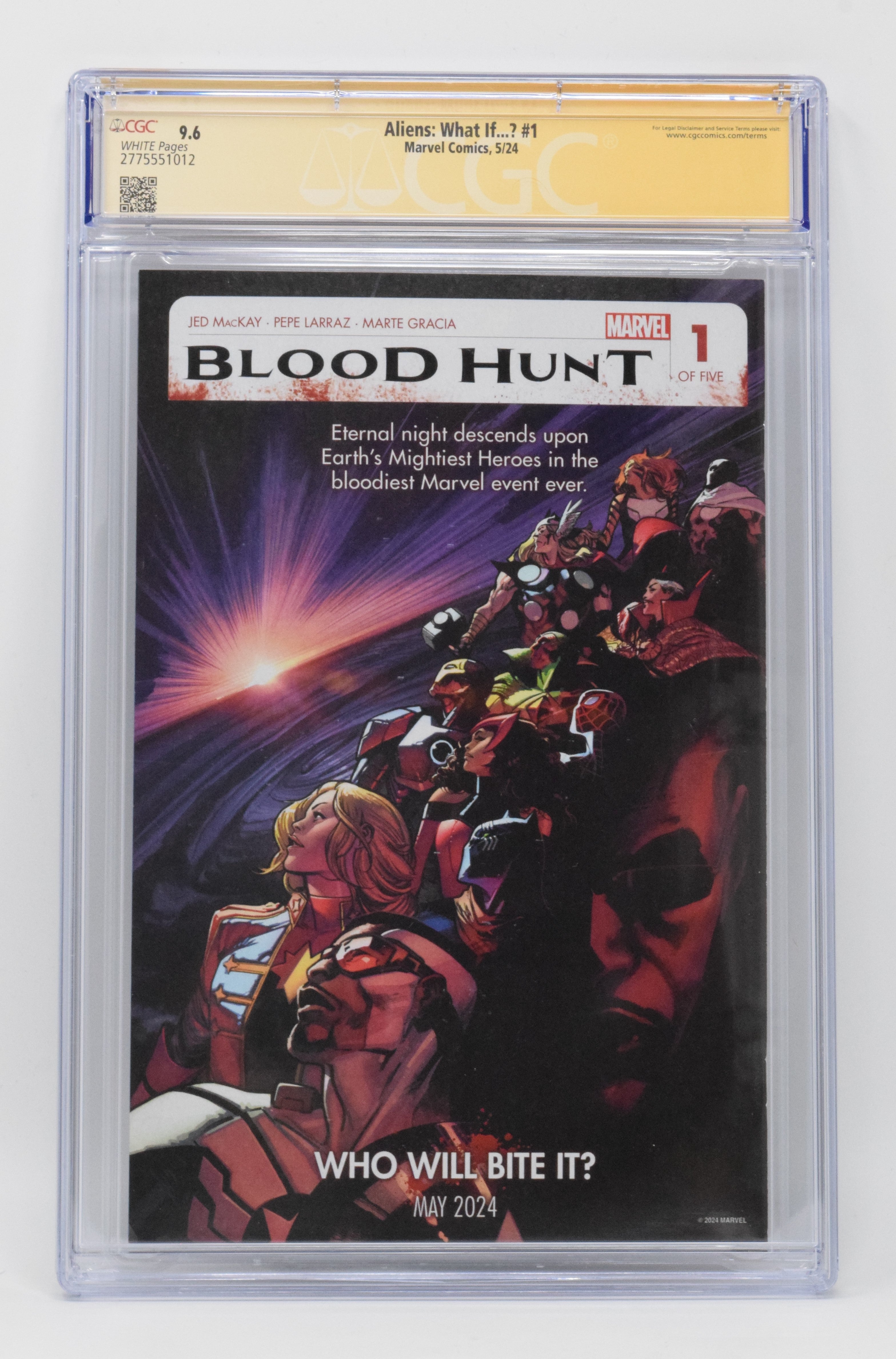 Marvel Aliens What If #1 Comic - CGC SS 9.6 Graded & Signed by Phil Noto, Leon, Paul Reiser, Hans Rodionoff, Brian Volk-Weiss | Rare Collectible for Marvel Fans & Comic Book Enthusiasts - Perfect for Display, Investment & Pop Culture Collections