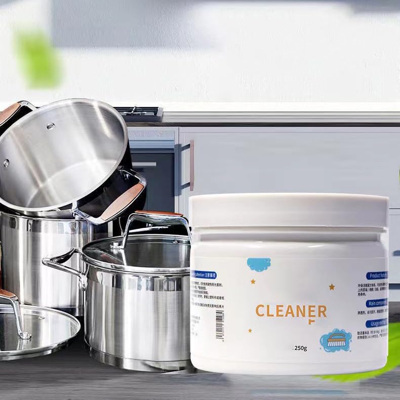 Kitchen Foam Rust Remover Powder - Multi-Purpose Instant Rust Removal for Kitchen Utensils, Sinks, and Appliances - 250g All-Purpose Cleaner for Stainless Steel and Cookware