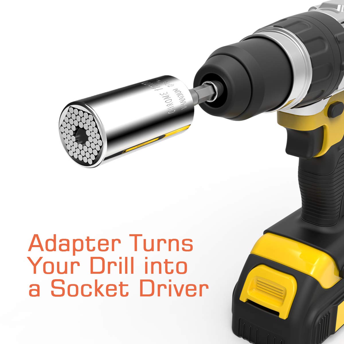 **Universal Self-Adjusting Socket Wrench Adapter – Fits 7/16'' to 1-1/4'' & 11mm-32mm – Compatible with Ratchet Wrenches & Power Drills – Ideal for DIY, Automotive, and Home Repair – Perfect Gift for Men, Women, Handymen, and Tool Enthusiasts**