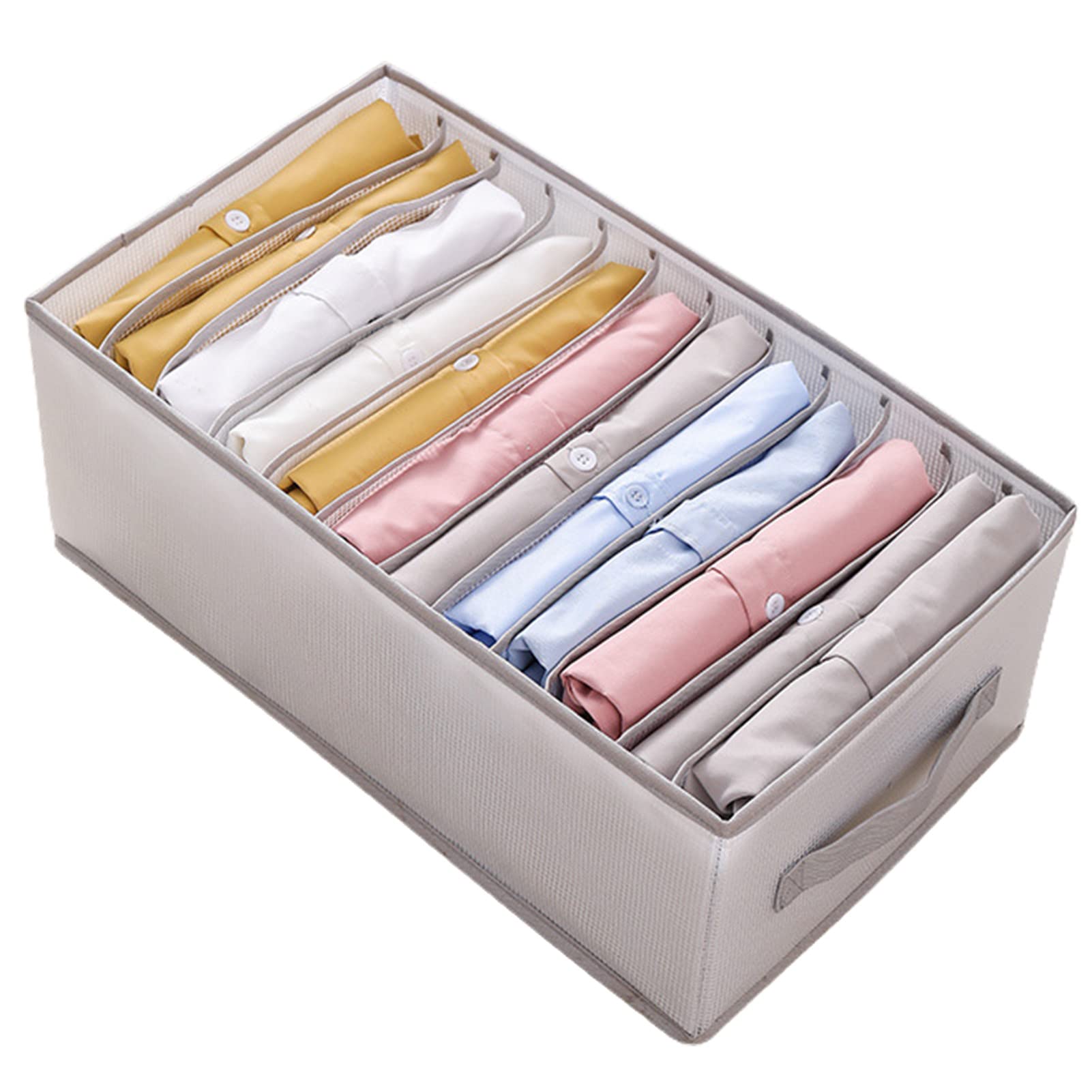 Guohanfsh 9/12 Grid Foldable Closet Organizer - Anti-Scratch Clothes Storage Box for Wardrobe & Drawer Organization | Perfect for Home, Dorm & Travel Use