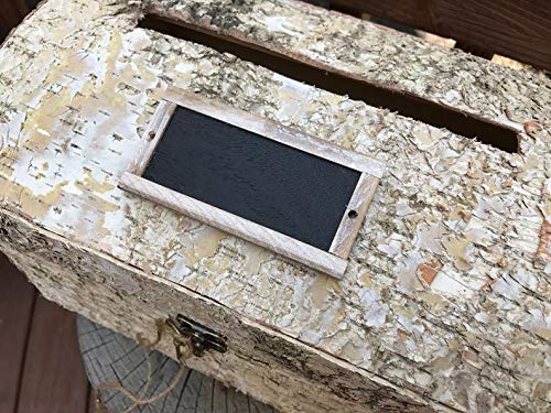 Elegant Birch Bark Wedding Card Box - Rustic Keepsake Gift Box for Bridal Shower, Reception & Anniversary - Perfect for Outdoor & Boho Weddings
