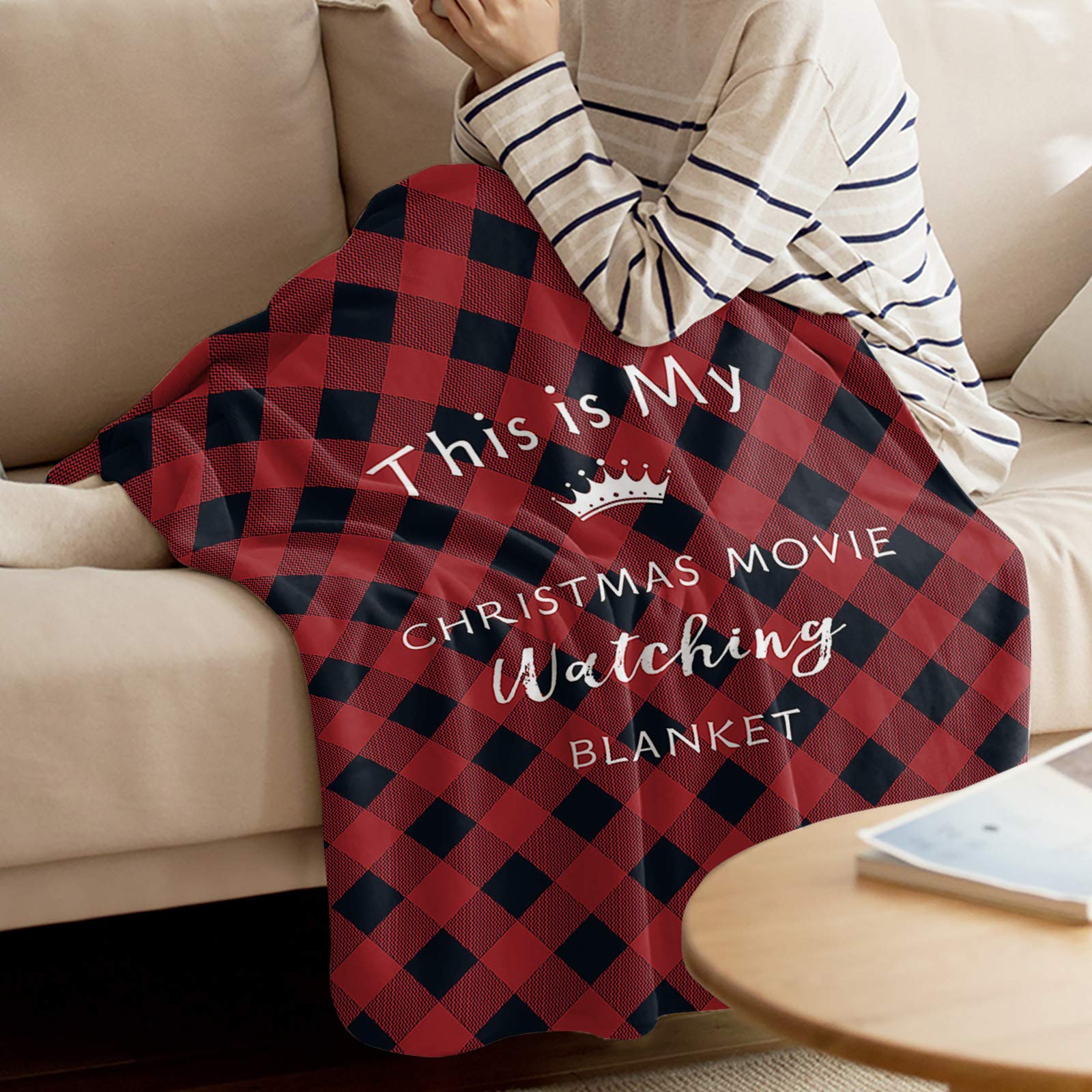 Super Soft Flannel Fleece Blanket - Cozy Plush Microfiber Throw for Couch, Sofa & Bed (39x49 inches) | Perfect for Christmas Movie Nights, Home Decor & Gift Giving