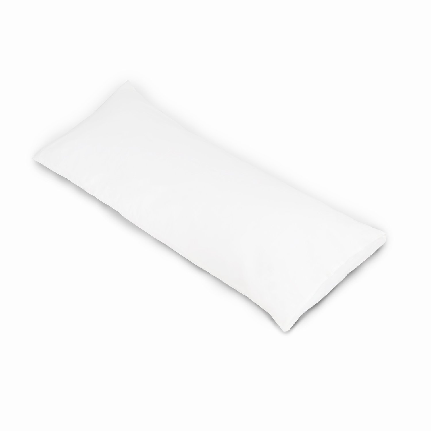 YAROO 21x60 Body Pillow Cover - 100% Cotton 400 Thread Count Envelope Closure Pillowcase for Adults (White) - Perfect for Sleeping, Lounging & Pregnancy Support