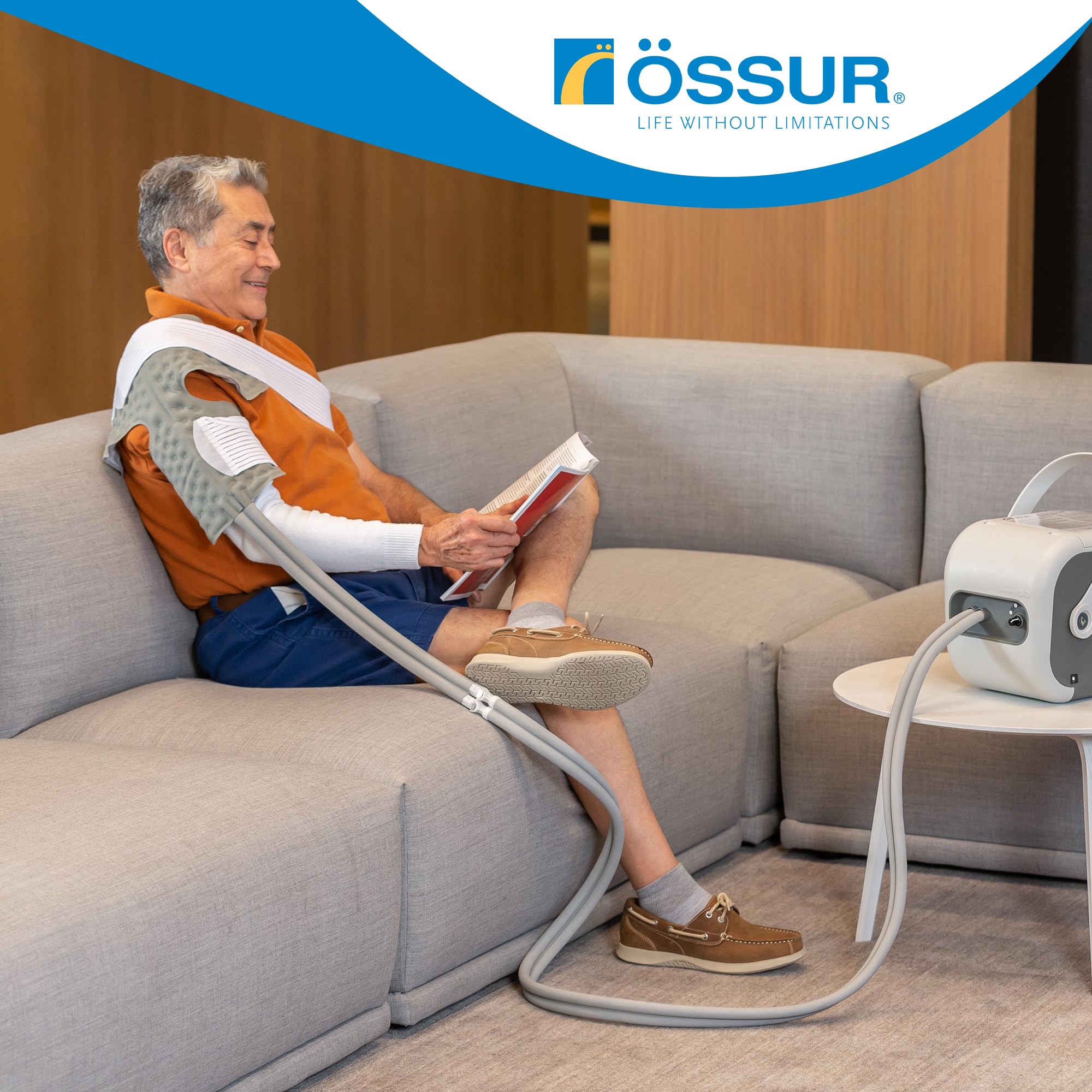 Ossur Cold Rush Therapy Machine System - Quiet, Lightweight & Durable Cryotherapy Freeze Kit Pump for Pain Relief & Recovery - Ideal for Post-Surgery, Sports Injuries & Arthritis Treatment