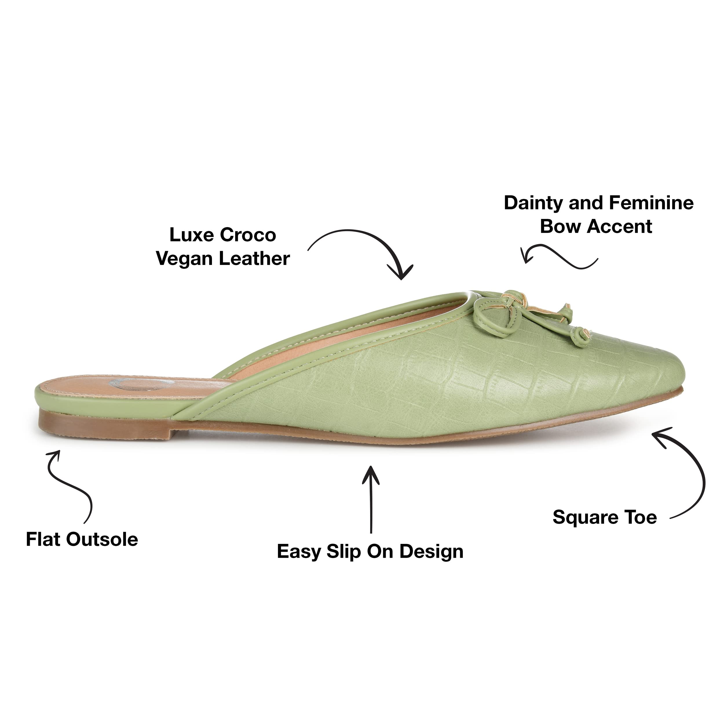 Journee Collection Women's Comfortable Ballet Flats - Lightweight Slip-On Shoes for Work, Travel & Everyday Wear