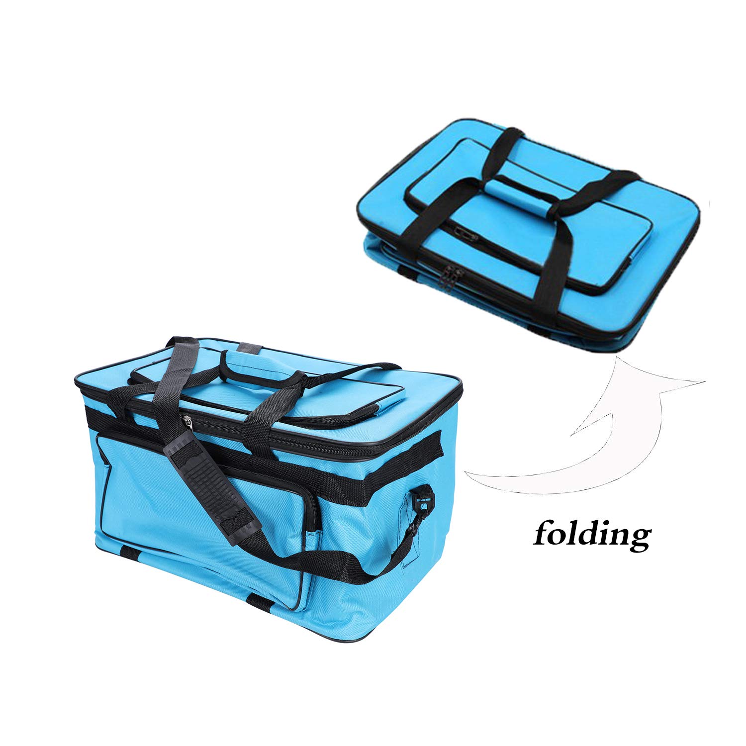 Large Waterproof Foldable Art Supplies Storage Tote Bag - Multi-Purpose Organizer for Paints, Brushes, Pencils & Sketchbooks - Perfect for Artists, Students & Crafters On-The-Go (Home, Studio & Outdoor Use)