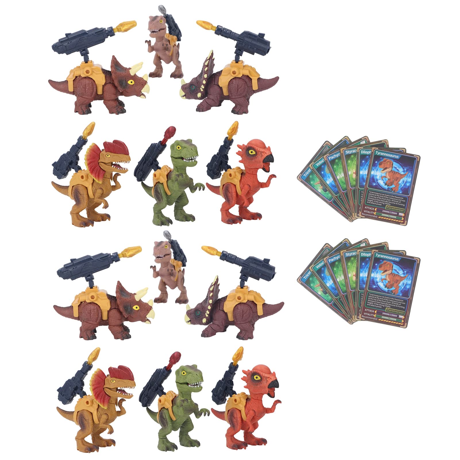 12-Piece Collectible Dinosaur Toys Set - Highly Realistic Dinosaur Figures with Ejection Feature for Imaginative Play | Perfect for Home, Classroom & Kids' Birthday Gifts