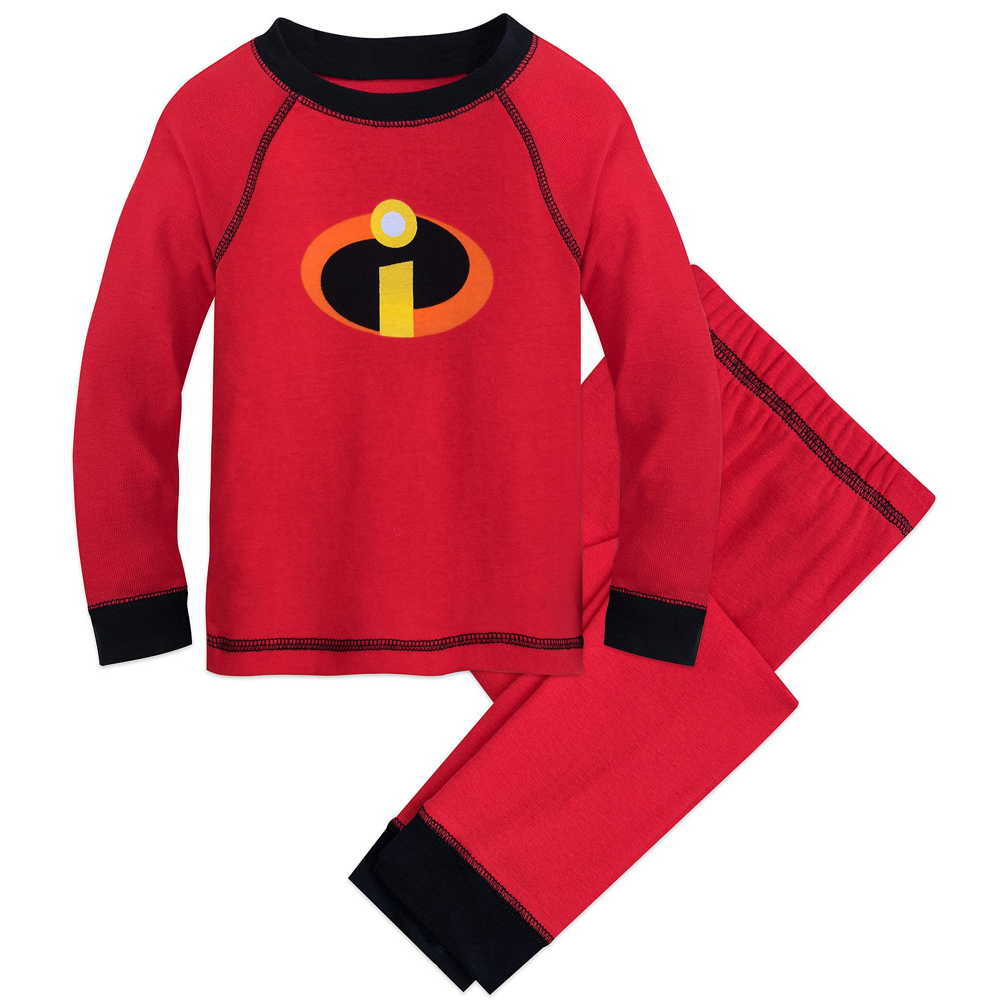 Disney Incredibles Logo Pajama Set for Boys - Soft & Comfortable Kids PJs - Superhero Sleepwear for Bedtime & Lounging - Perfect for Birthday Gifts & Movie Nights