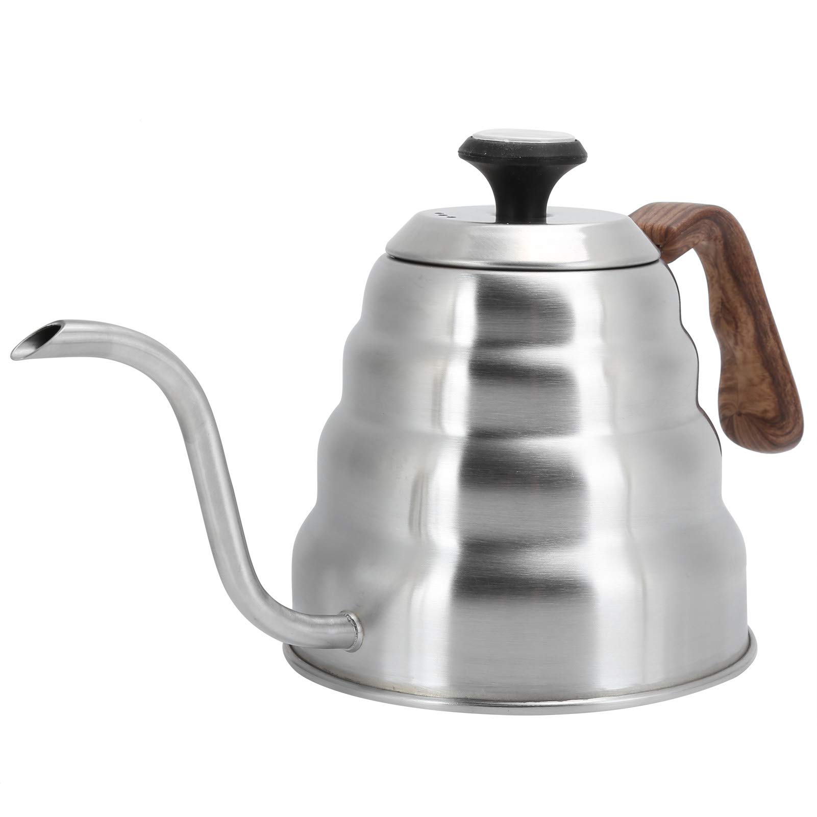 Premium Gooseneck Kettle for Pour Over Coffee - Stainless Steel Coffee Pot with Anti-Slip Wood Grain Handle - Perfect for Home Kitchen, Specialty Coffee Brewing & Tea Making