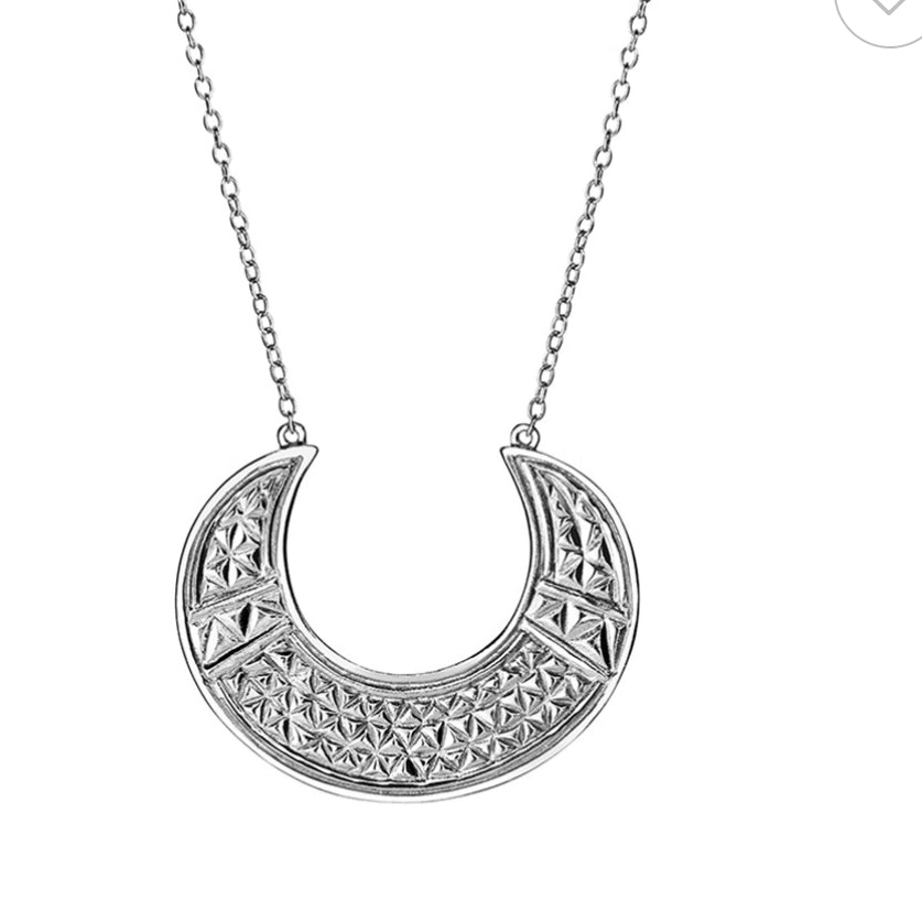 Tribal Moon Necklace Sterling Silver Handmade Boho Jewelry for Women - Perfect for Festivals, Parties & Everyday Boho Chic Style