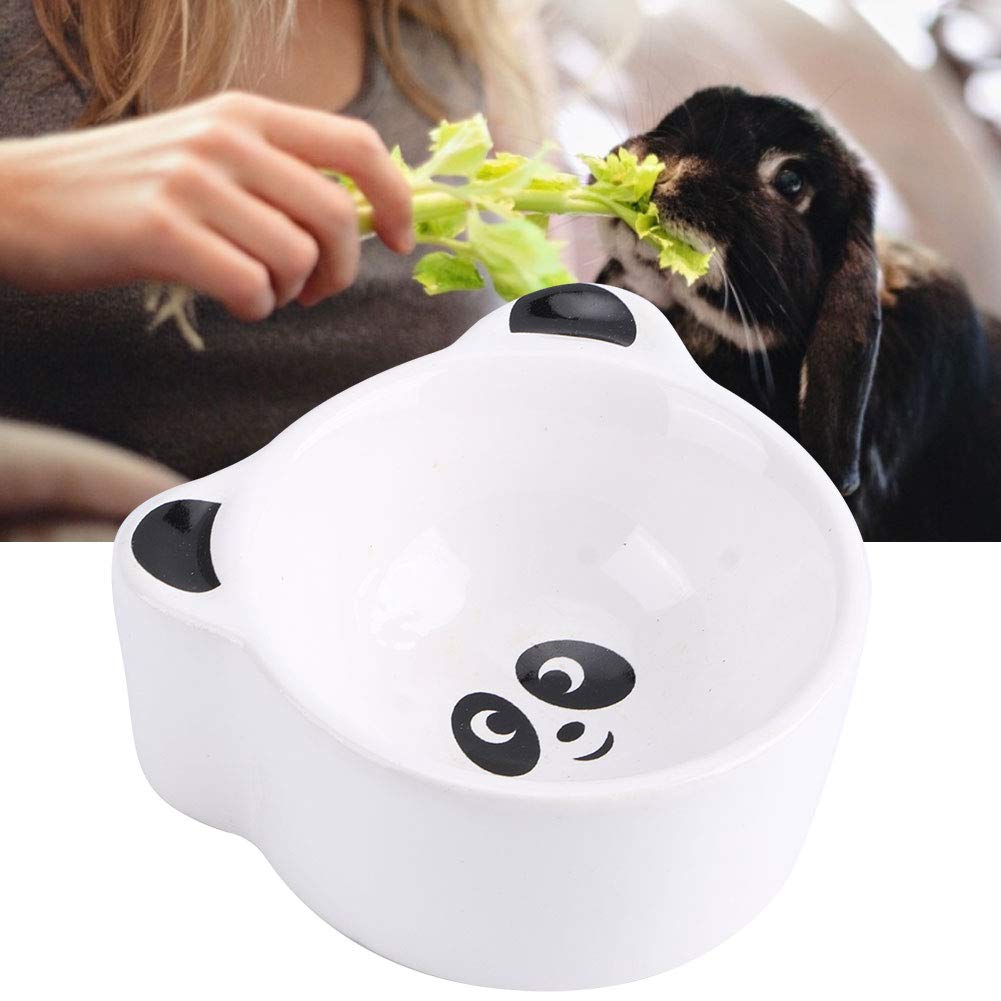 Valentine's Day Carnival Ceramic Pet Food & Water Bowl - Panda Design for Hamsters, Gerbils, Mice & Pigeons | Durable Feeding Dish for Small Pets | Perfect for Cages, Travel & Home Use