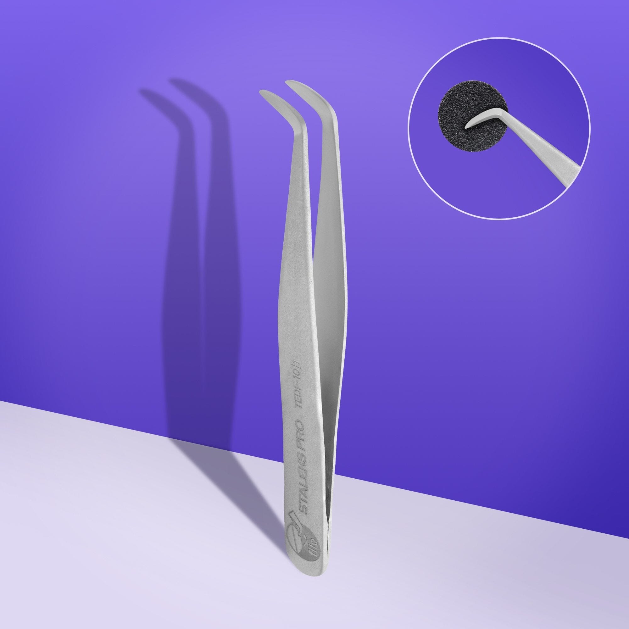 Professional Staleks EXPERT 10 TYPE 1 Tweezers for Nail Art & Manicure - Replaceable Abrasive Tips for Precise Grooming - Perfect for Salon, Spa & Home Use