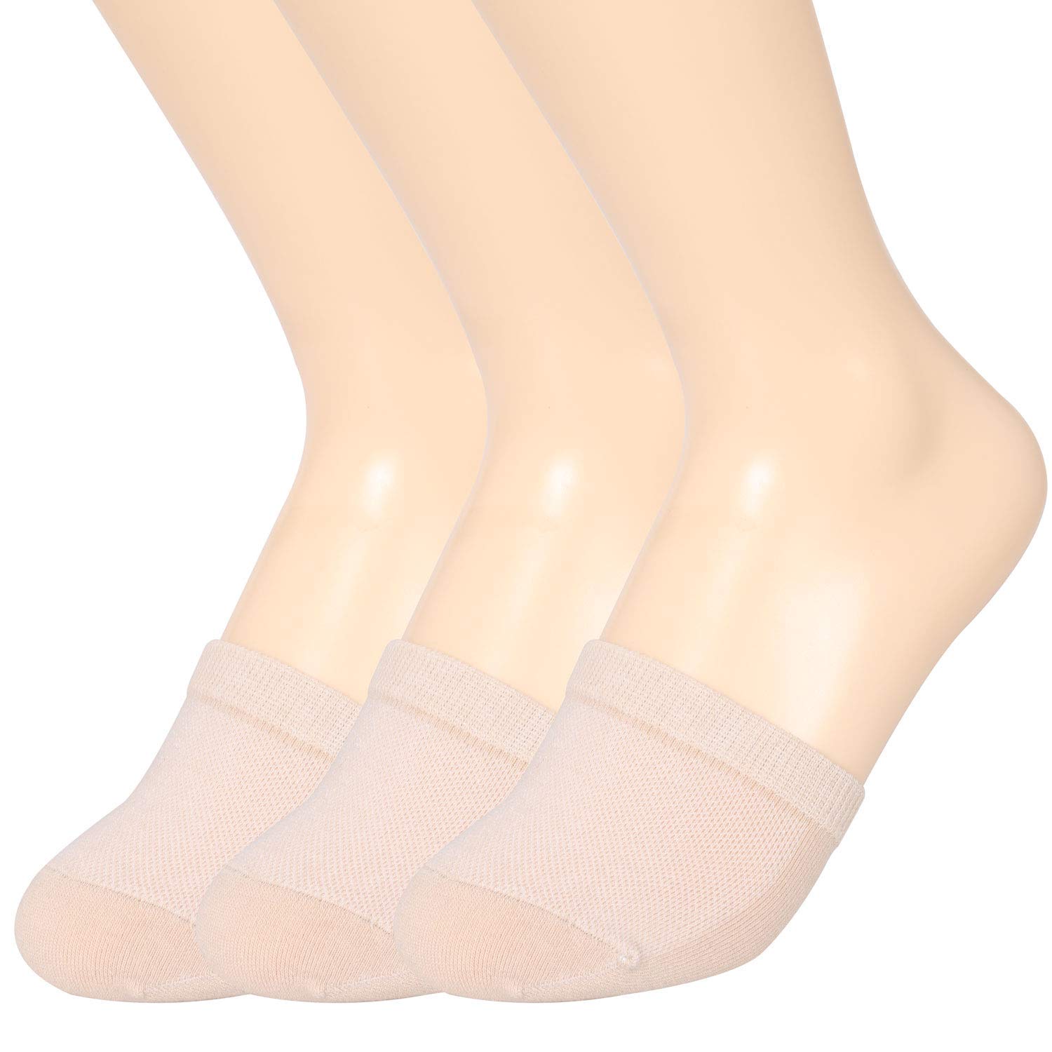 StayGent 10 Pairs Women's Seamless Clog Mule Half Socks - Cotton Toe Topper Socks for Comfort & Style - Perfect for Loafers, Mules & Indoor Shoes